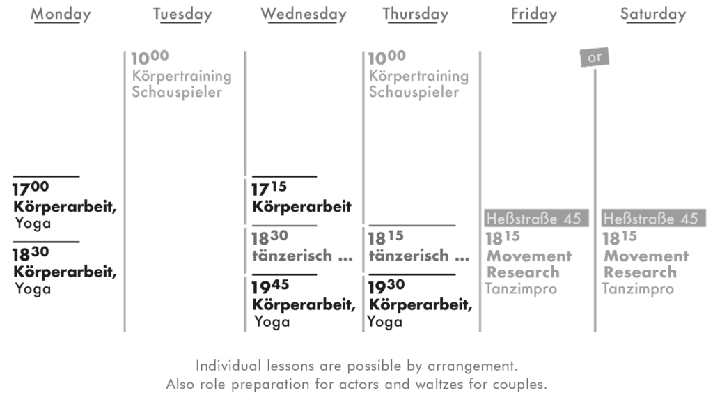 Helga Seewann Timetable
